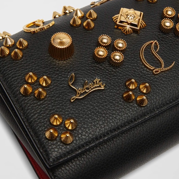 🆕😍🔥 CHRISTIAN LOUBOUTIN Paloma Loubinthesky Studs Clutch Bag - Picture 9 of 16